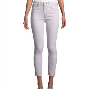 Rag & Bone! Raw-Edge High-Rise Ankle Skinny Jeans